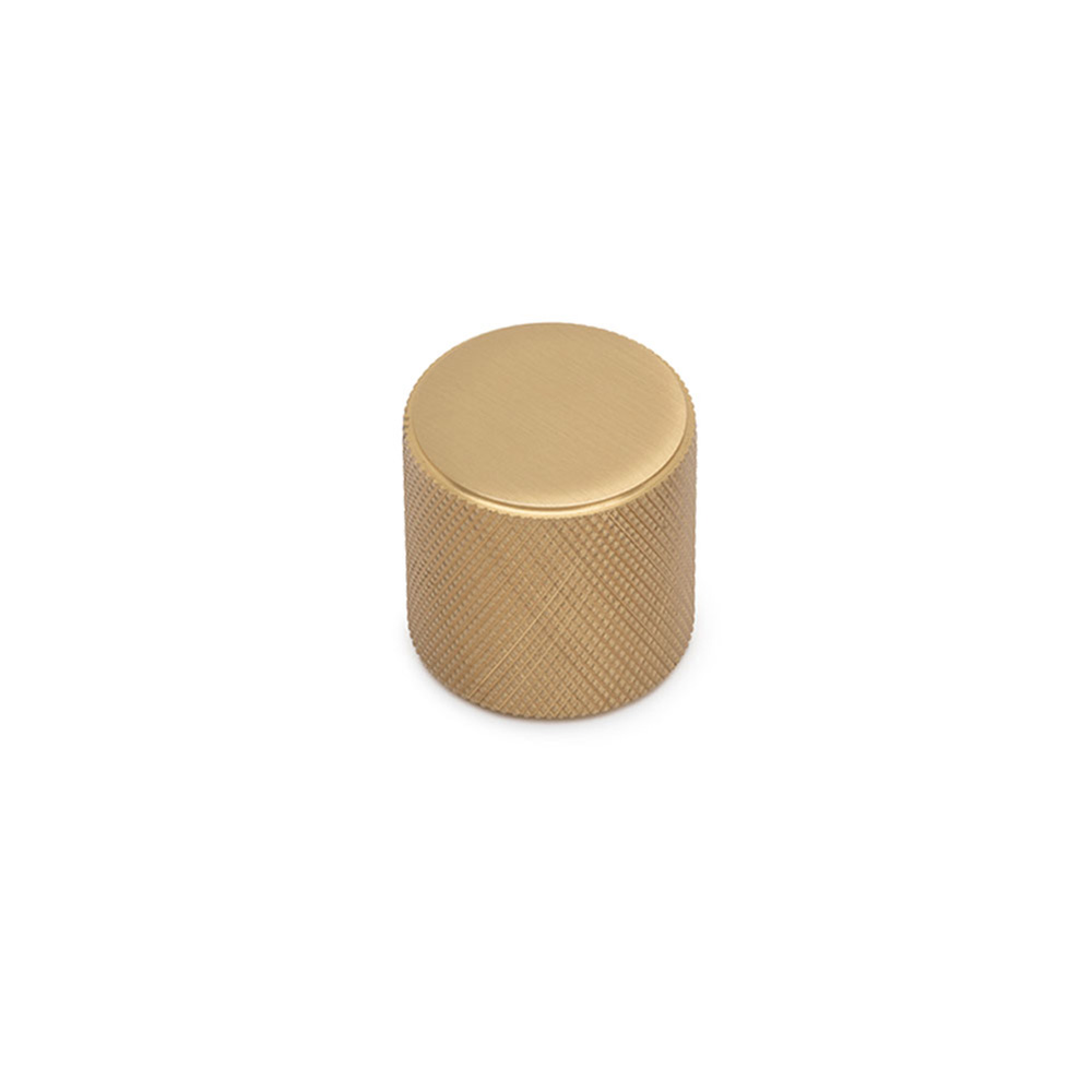 FENDER KNURLED, Round Knob, Satin Brass